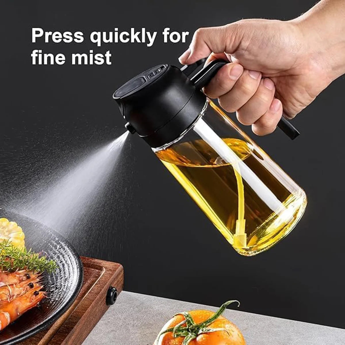 Glass 16Oz Oil & Vinegar Dispensing Bottles, 2-Pack