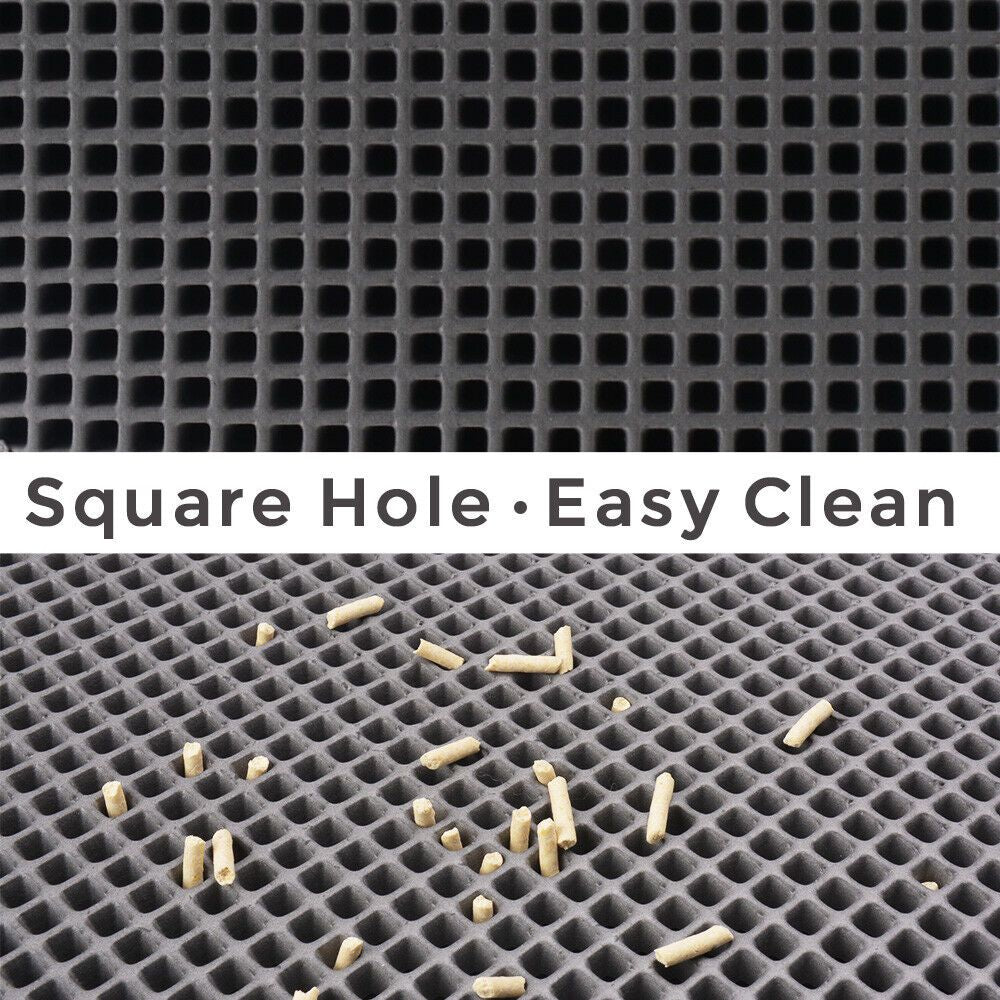 Kitty Cat Litter Mat – Double-Layer Honeycomb Design | Waterproof, Non-Slip, Easy-Clean EVA Cat Litter Pad