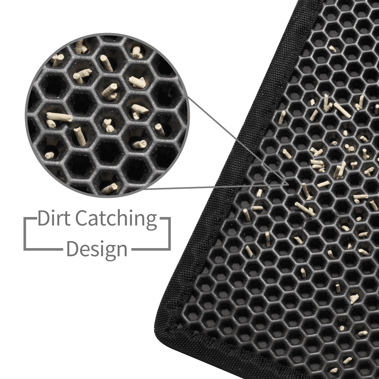 Kitty Cat Litter Mat – Double-Layer Honeycomb Design | Waterproof, Non-Slip, Easy-Clean EVA Cat Litter Pad